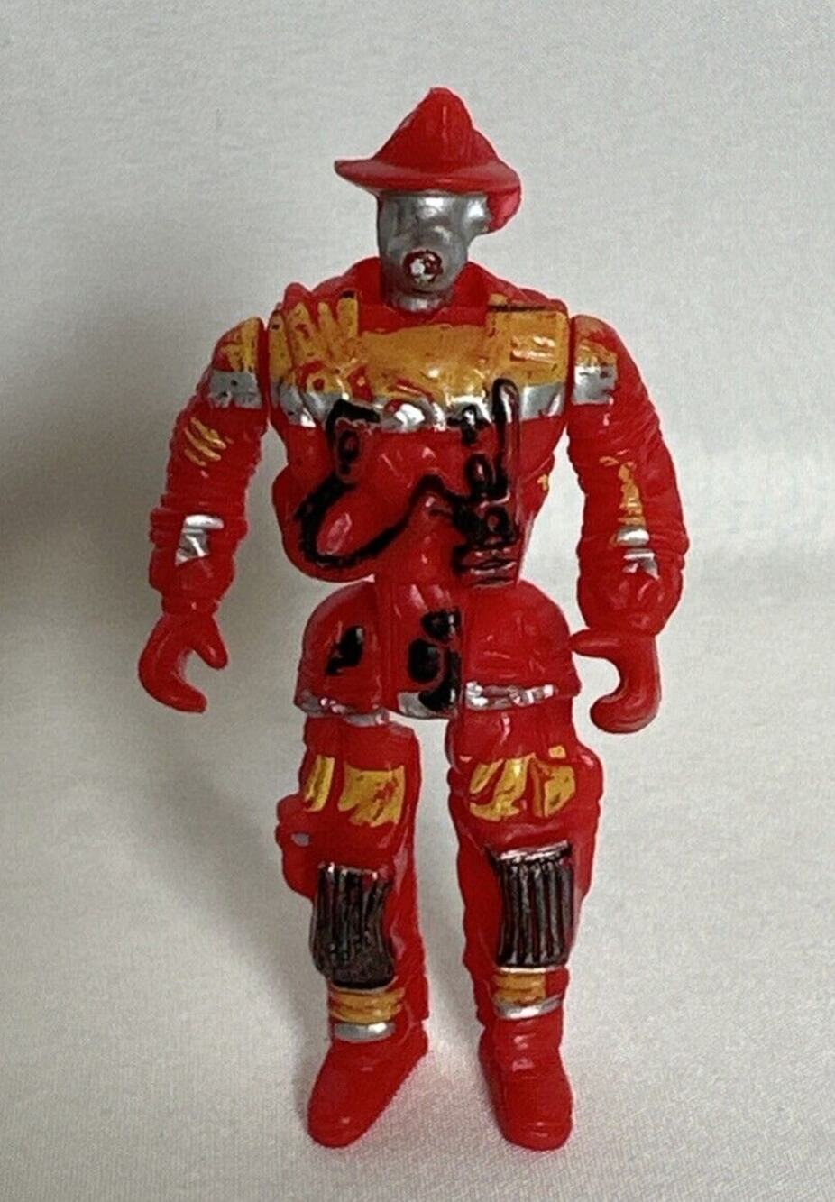 Vintage Firefighter Action Figure 3” Tall Excellent Condition